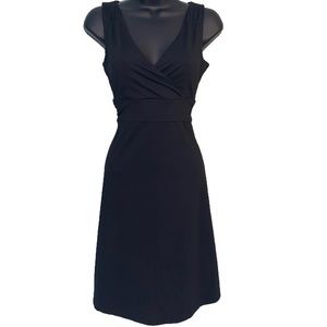 Eddie Bauer Black surplice dress
